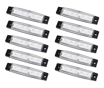 Amazon.co.jp: 24V車用 LED サイドマーカー ランプ 6連 汎用 10